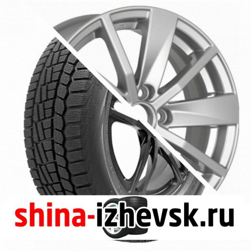 Колесо в сборе Viatti Brina зима (V-521) 185/60 R15 T 84 + КиК Серия Реплика КС738 (15_Polo) 6xR15 5×100 ET40 DIA57.1 Серебристый в Ижевске